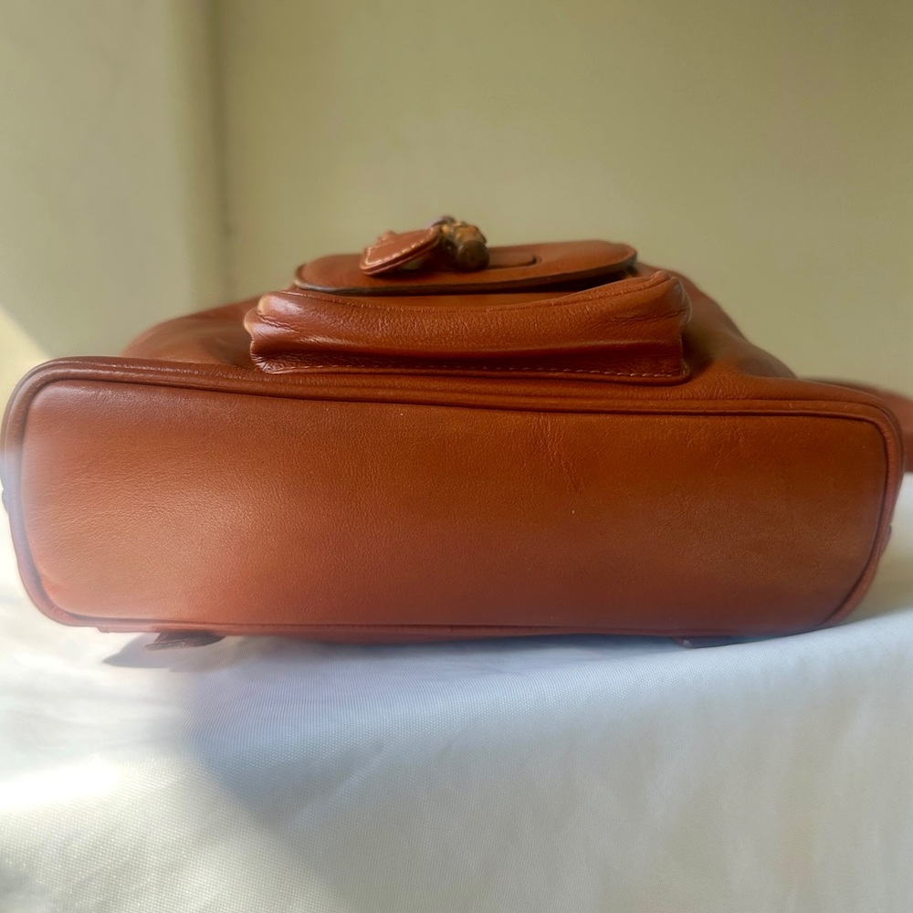 GUCCI | Vintage 1990s Bamboo Leather Backpack | Brown | Small/Medium w/ Dust Bag - Picture 12 of 16